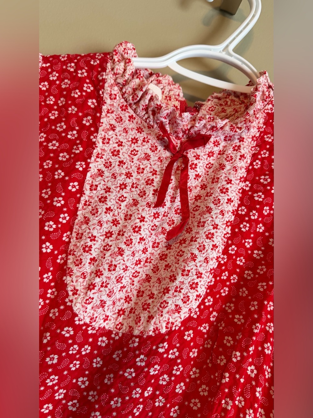 Vintage 70’s Strawberry Shortcake Ditsy Floral Prairie Cottagecore Maxi Dress - Picture 6 of 15